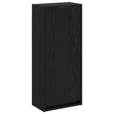 vidaXL Visoka umivalnik s police Črni hrast 35 x 20 x 81 cm