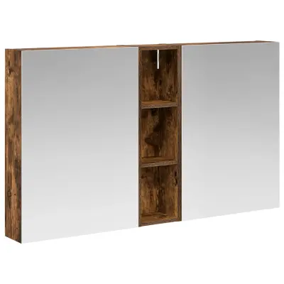 vidaXL Komplet omaric za kopalnico s polico 3 pcs 120 x 14,5 x 70 cm