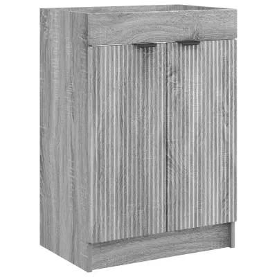 vidaXL Omarica pod umivalnikom Siva Sonoma 56 x 37,5 x 81 cm