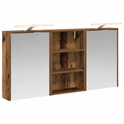 vidaXL Komplet omaric za kopalnico s polico 3 pcs 126 x 16 x 62,5 cm