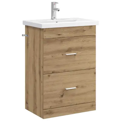 vidaXL Komplet pohištva za kopalnico Artisan hrast 61 x 40 x 84,5 cm