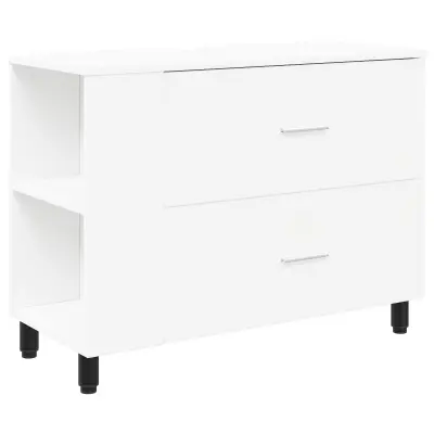 vidaXL Kopalniška enota Bela 80 x 35 x 60 cm Inženirski les