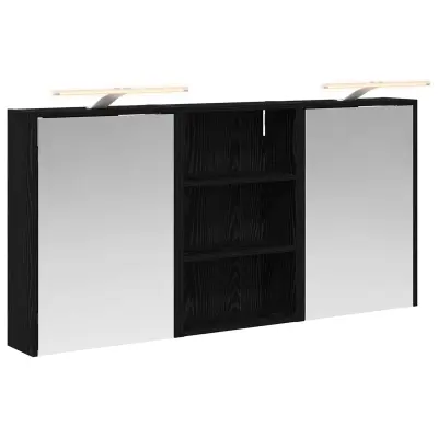 vidaXL Komplet omaric za kopalnico s polico 3 pcs 126 x 16 x 62,5 cm
