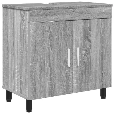 vidaXL Kopalniška enota Siva Sonoma 60 x 35 x 60 cm Inženirski les