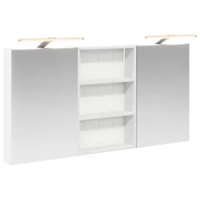 vidaXL Komplet omaric za kopalnico s polico 3 pcs 120 x 10,5 x 60,5 cm