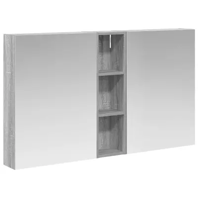 vidaXL Komplet omaric za kopalnico s polico 3 pcs 120 x 14,5 x 70 cm