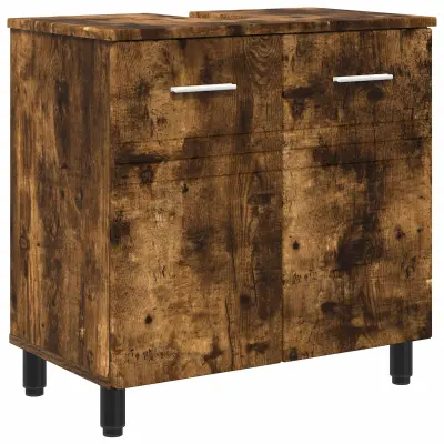 vidaXL Kopalniška enota Dimljen hrast 60 x 35 x 60 cm Inženirski les