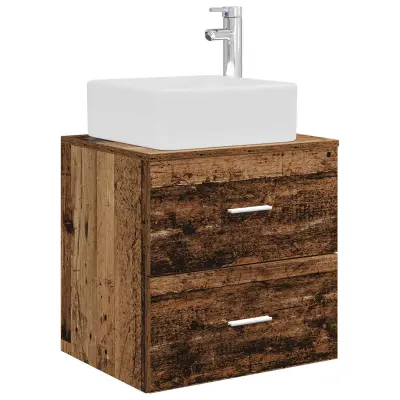 vidaXL Umivalnik s pritrditev na steno Star les 53 x 34,5 x 63 cm