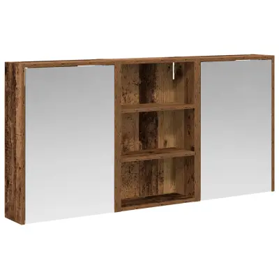 vidaXL Komplet omaric za kopalnico s polico 3 pcs 126 x 16 x 62,5 cm