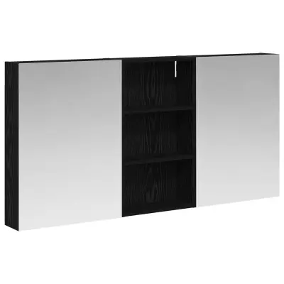 vidaXL Komplet omaric za kopalnico s polico 3 pcs 140 x 14,5 x 70 cm