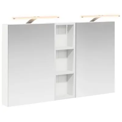 vidaXL Komplet omaric za kopalnico s polico 3 pcs 100 x 10,5 x 60,5 cm