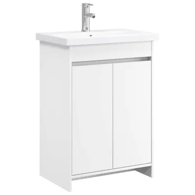 vidaXL Komplet pohištva za kopalnico Bela 81 x 40 x 84,5 cm