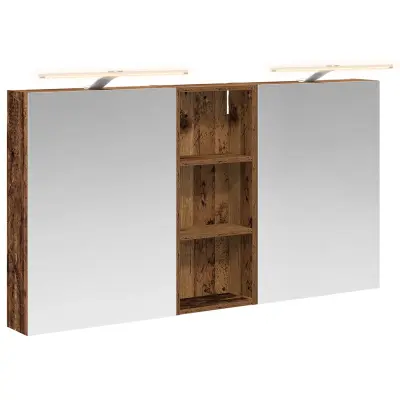vidaXL Komplet omaric za kopalnico s polico 3 pcs 130 x 14,5 x 70 cm