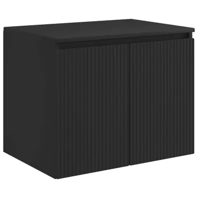 vidaXL Omejen kabineta za kopalnico Črna 62,5 x 44,5 x 50 cm