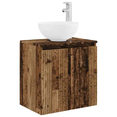 vidaXL Umivalnik s pritrditev na steno Star les 49,5 x 35 x 63 cm