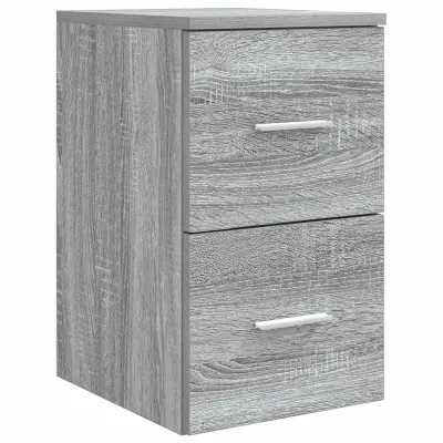 vidaXL Kopalniška omarica vmes Siva Sonoma 30 x 35 x 50 cm