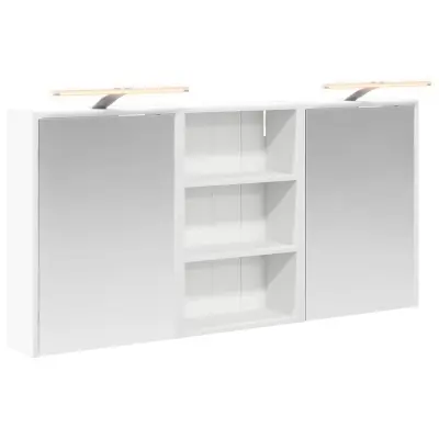 vidaXL Komplet omaric za kopalnico s polico 3 pcs 126 x 16 x 62,5 cm