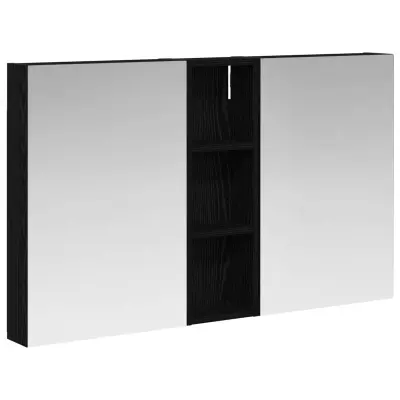 vidaXL Komplet omaric za kopalnico s polico 3 pcs 100 x 10,5 x 60,5 cm