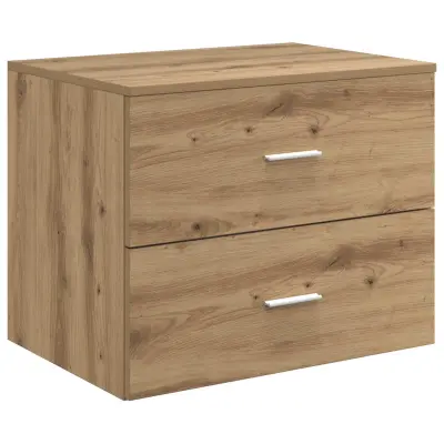 vidaXL Kopalniška omarica na steni Artisan hrast 62,5 x 44,5 x 50 cm