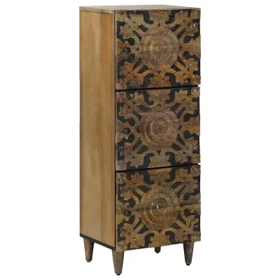 vidaXL Visoka omara z vrati Rjava 40 x 33,5 x 110 cm Masiven les manga