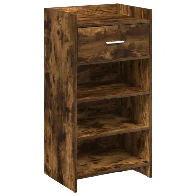 vidaXL Omara za čevlje Dimljen hrast 48 x 36 x 92 cm Inženirski les