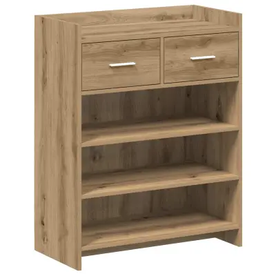 vidaXL Omara za čevlje Artisan hrast 73,5 x 36 x 92 cm Inženirski les
