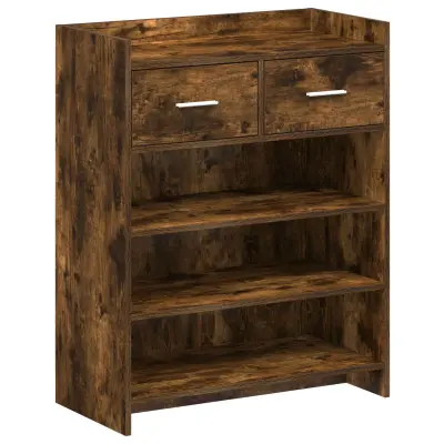 vidaXL Omara za čevlje Dimljen hrast 73,5 x 36 x 92 cm Inženirski les