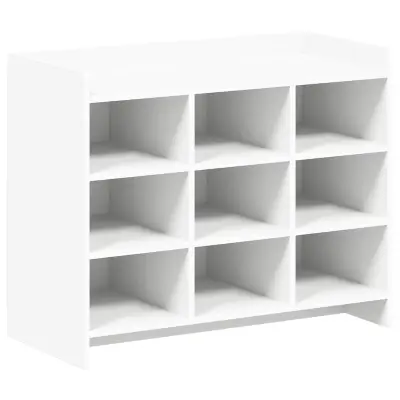vidaXL Omara za čevlje Bela 85 x 39,5 x 70 cm Inženirski les