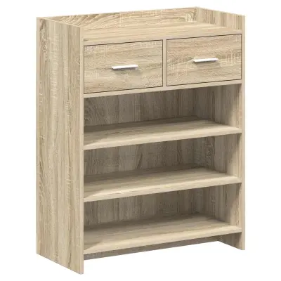vidaXL Omara za čevlje Sonoma hrast 73,5 x 36 x 92 cm Inženirski les
