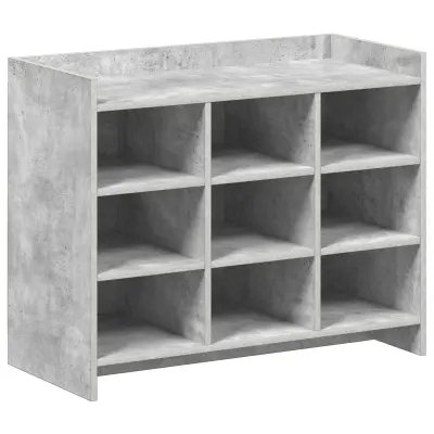 vidaXL Omara za čevlje Betonsko siva 85 x 39,5 x 70 cm Inženirski les