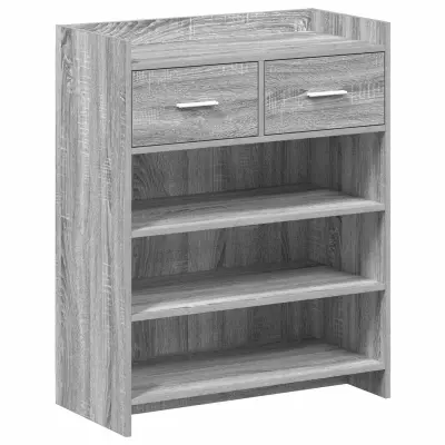 vidaXL Omara za čevlje Siva Sonoma 73,5 x 36 x 92 cm Inženirski les