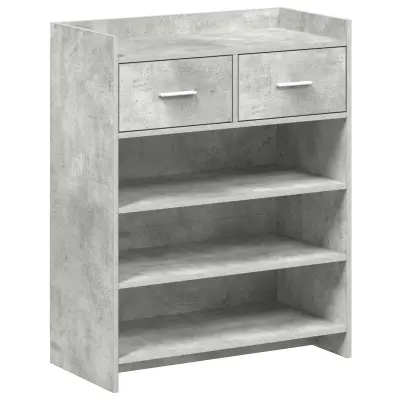 vidaXL Omara za čevlje Betonsko siva 73,5 x 36 x 92 cm Inženirski les