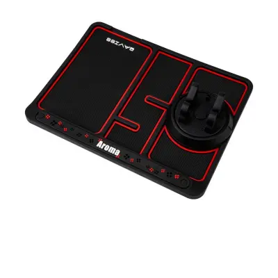 4-v-1 protizdrsna armaturna blazinica z vrtljivim držalom za telefon Black/Red