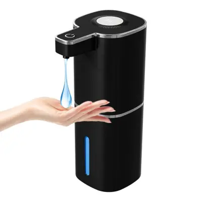 Črni brezdotik dozator pene 400ML, USB 1200mAh, 0,3s senzor