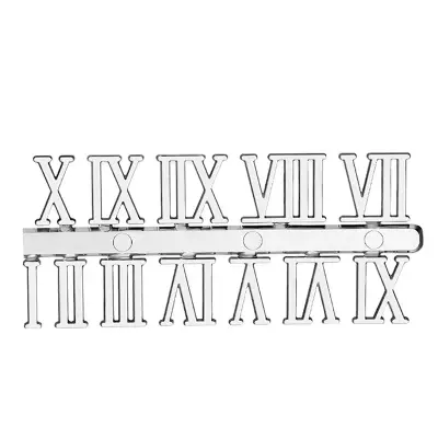 Srebrne števke rimske številčnice - 2,3 cm - Komplet v škatli Silver