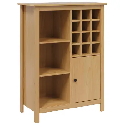 vidaXL Omara za vino HILL Medeno rjava 79.5 x 40 x 107.5 cm