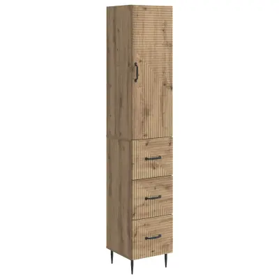 vidaXL Set omar 2 pcs Artisan hrast 33 x 34,5 x 90 cm Inženirski les