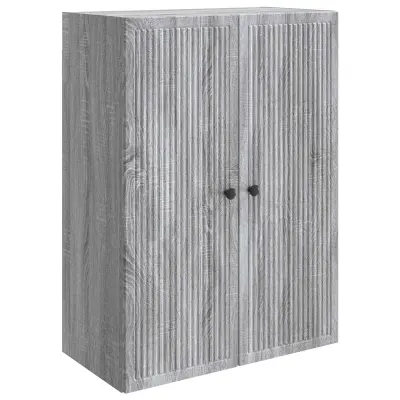 vidaXL Omara za steno Siva Sonoma 66 x 34,5 x 90 cm Inženirski les