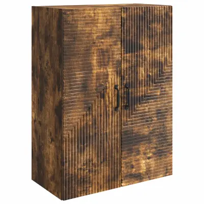vidaXL Omara za steno Dimljen hrast 66 x 34,5 x 90 cm Inženirski les