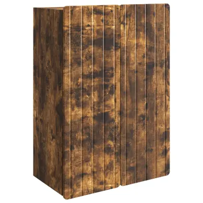 vidaXL Omara za steno Dimljen hrast 66 x 34,5 x 92 cm Inženirski les