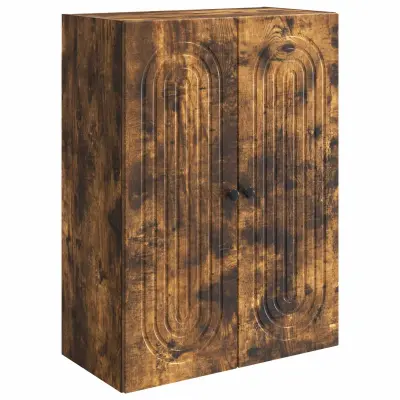vidaXL Omara za steno Dimljen hrast 66 x 34,5 x 90 cm Inženirski les
