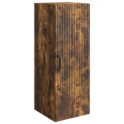 vidaXL Omara za steno Dimljen hrast 33 x 34,5 x 90 cm Inženirski les