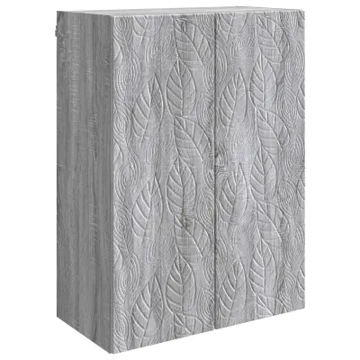 vidaXL Omara za steno Siva Sonoma 66 x 34,5 x 90 cm Inženirski les