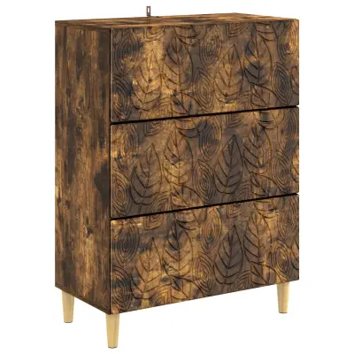 vidaXL Predalna omara Dimljen hrast 66 x 34,5 x 90 cm Inženirski les