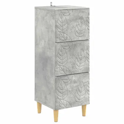 vidaXL Predalna omara Betonsko siva 33 x 34,5 x 90 cm Inženirski les
