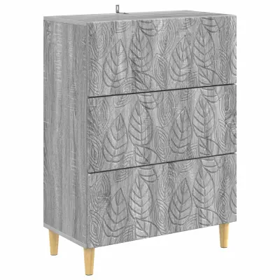 vidaXL Predalna omara Siva Sonoma 66 x 34,5 x 90 cm Inženirski les