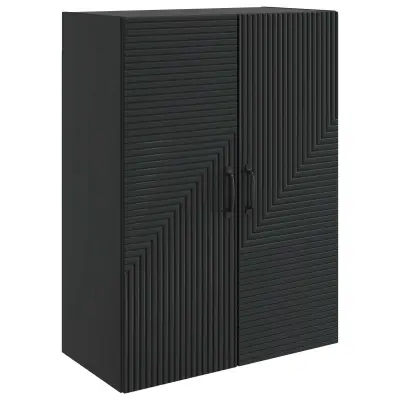 vidaXL Omara za steno Črna 66 x 34,5 x 90 cm Inženirski les