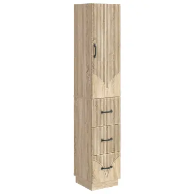 vidaXL Set omar 2 pcs Sonoma hrast 33 x 34,5 x 87 cm Inženirski les