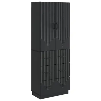 vidaXL Set omar 2 pcs Črna 66 x 34,5 x 87 cm Inženirski les