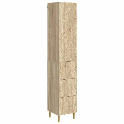 vidaXL Set omar 2 pcs Sonoma hrast 33 x 34,5 x 90 cm Inženirski les